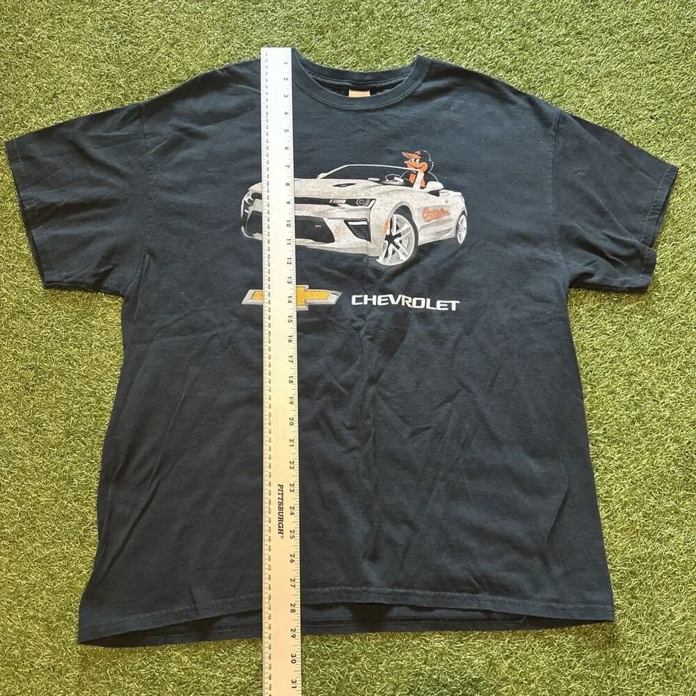 Baltimore Orioles SGA Chevrolet Co-Brand Tshirt Camaro XL BLACK Stadium Giveaway - Picture 2 of 8